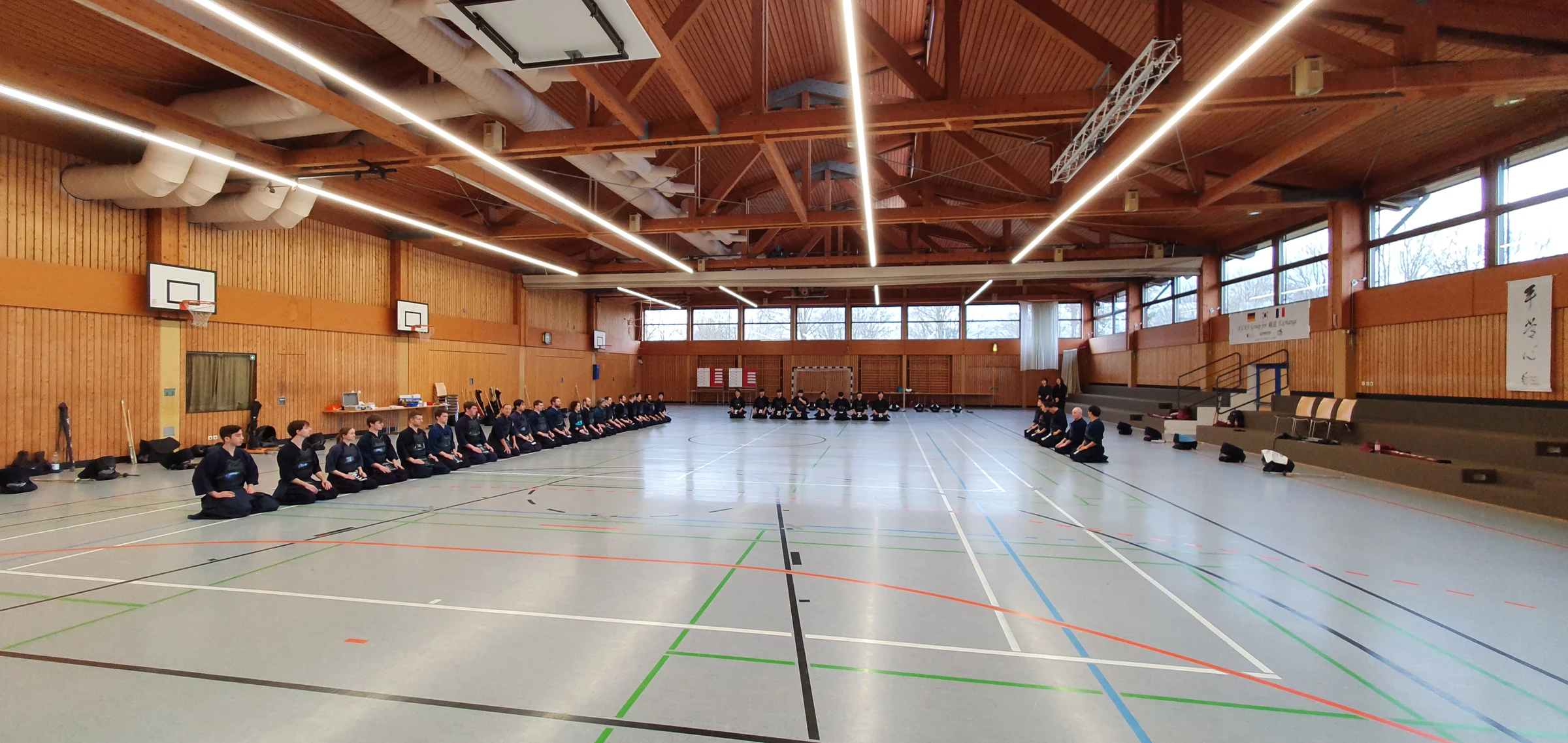 CJD-Turnhalle in Offenburg während des Kendo-Trainings